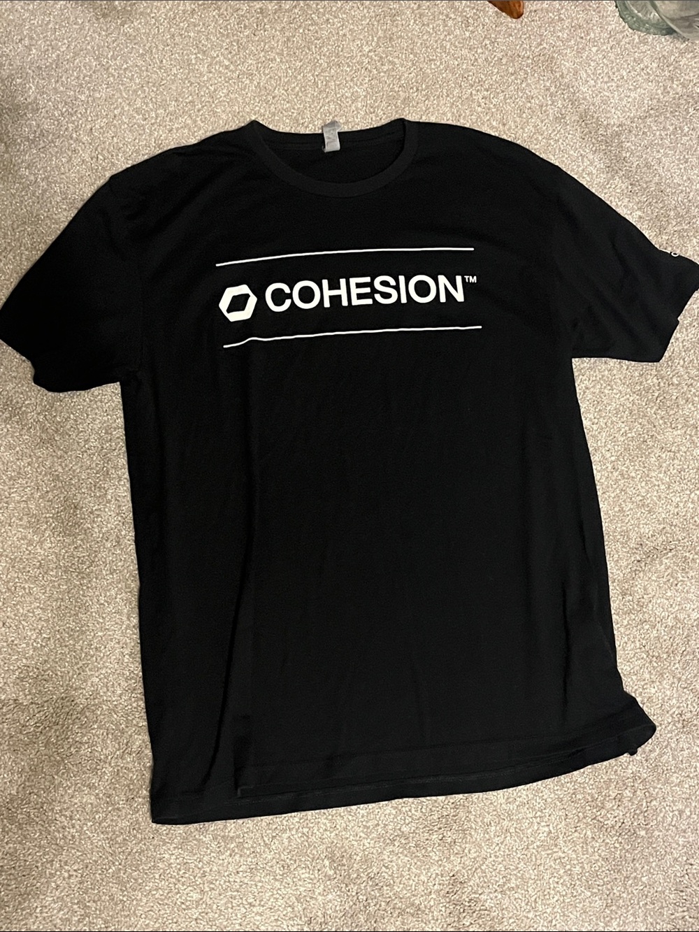 Black Cohesion  Logo Crewneck T‑Shirt